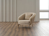 Victoria 3-pieces Living Room Set in Cream by Furnia at Eve Furniture