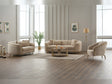 Victoria 3-pieces Living Room Set in Cream by Furnia at Eve Furniture