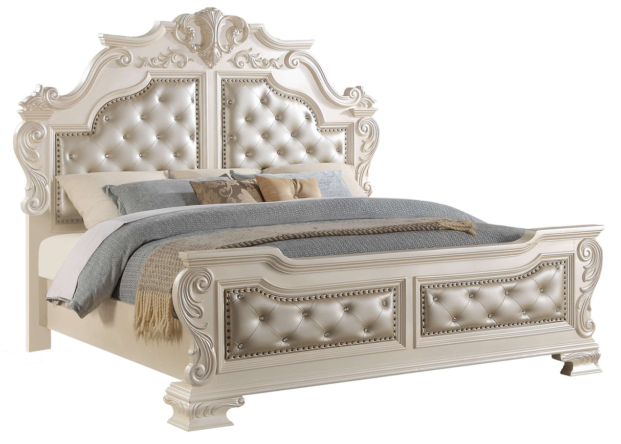 Victoria Biege/Pearl Bedroom Collection by Cosmos Furniture at Eve Furniture