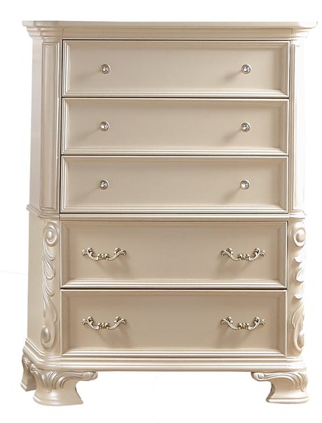 Victoria Biege/Pearl Bedroom Collection by Cosmos Furniture at Eve Furniture