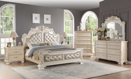 Victoria Biege/Pearl Bedroom Collection by Cosmos Furniture at Eve Furniture