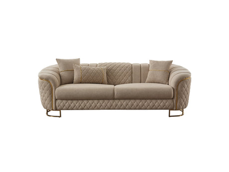 Victoria Cream 3-pieces Living Room Set by Furnia at Eve Furniture