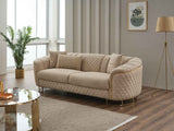 Victoria Cream Stationary Sofa by Furnia at Eve Furniture