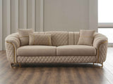 Victoria Cream Stationary Sofa by Furnia at Eve Furniture