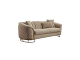 Victoria Cream Stationary Sofa by Furnia at Eve Furniture