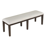 Victoria Dark Espresso/Beige Bench by Homelegance at Eve Furniture