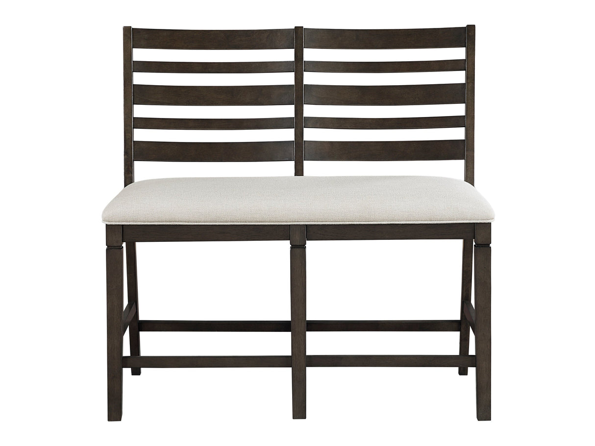 Victoria Dark Espresso/Beige Counter Height Bench by Homelegance at Eve Furniture