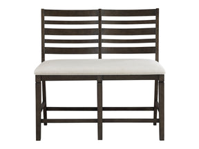 Victoria Dark Espresso/Beige Counter Height Bench by Homelegance at Eve Furniture