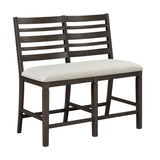 Victoria Dark Espresso/Beige Counter Height Bench by Homelegance at Eve Furniture