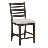 Victoria Espresso/Beige Counter Height Chair, Set of 2 by Homelegance at Eve Furniture