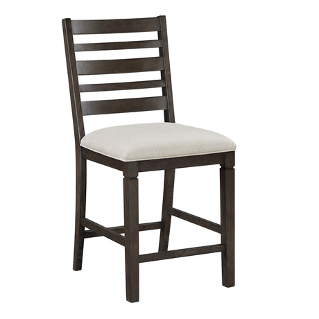 Victoria Espresso/Beige Counter Height Chair, Set of 2 by Homelegance at Eve Furniture