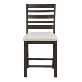 Victoria Espresso/Beige Counter Height Chair, Set of 2 by Homelegance at Eve Furniture