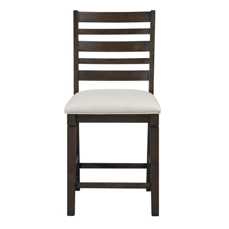 Victoria Espresso/Beige Counter Height Chair, Set of 2 by Homelegance at Eve Furniture