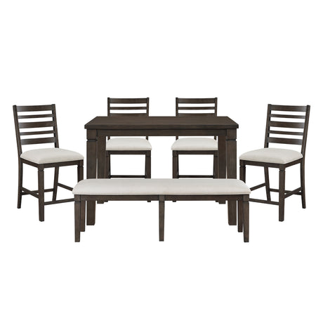 Victoria Espresso/Beige Counter Height Set by Homelegance at Eve Furniture
