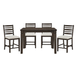 Victoria Espresso/Beige Counter Height Set by Homelegance at Eve Furniture