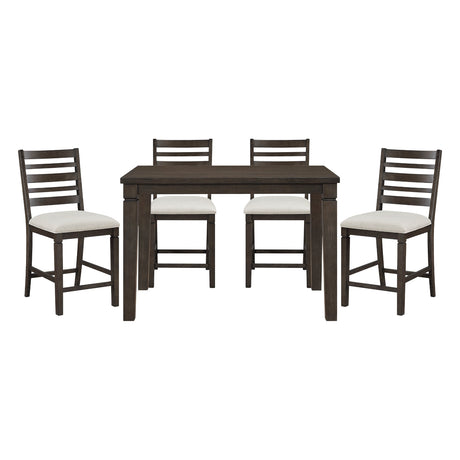 Victoria Espresso/Beige Counter Height Set by Homelegance at Eve Furniture