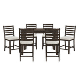 Victoria Espresso/Beige Counter Height Set by Homelegance at Eve Furniture
