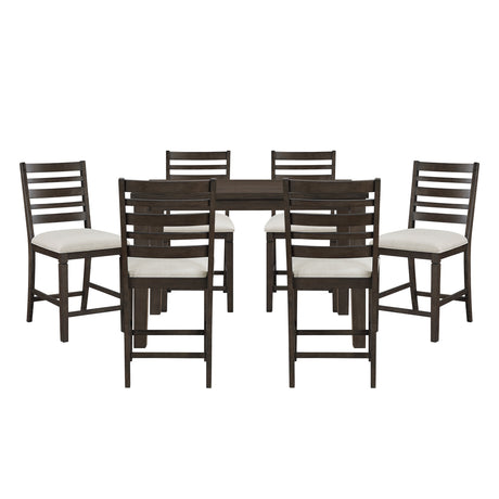 Victoria Espresso/Beige Counter Height Set by Homelegance at Eve Furniture