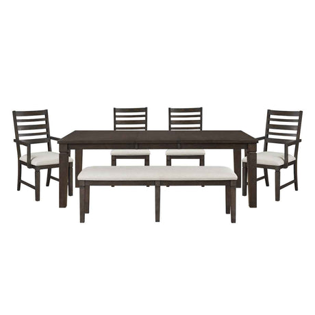 Victoria Espresso/Beige Dining Room Set by Homelegance at Eve Furniture