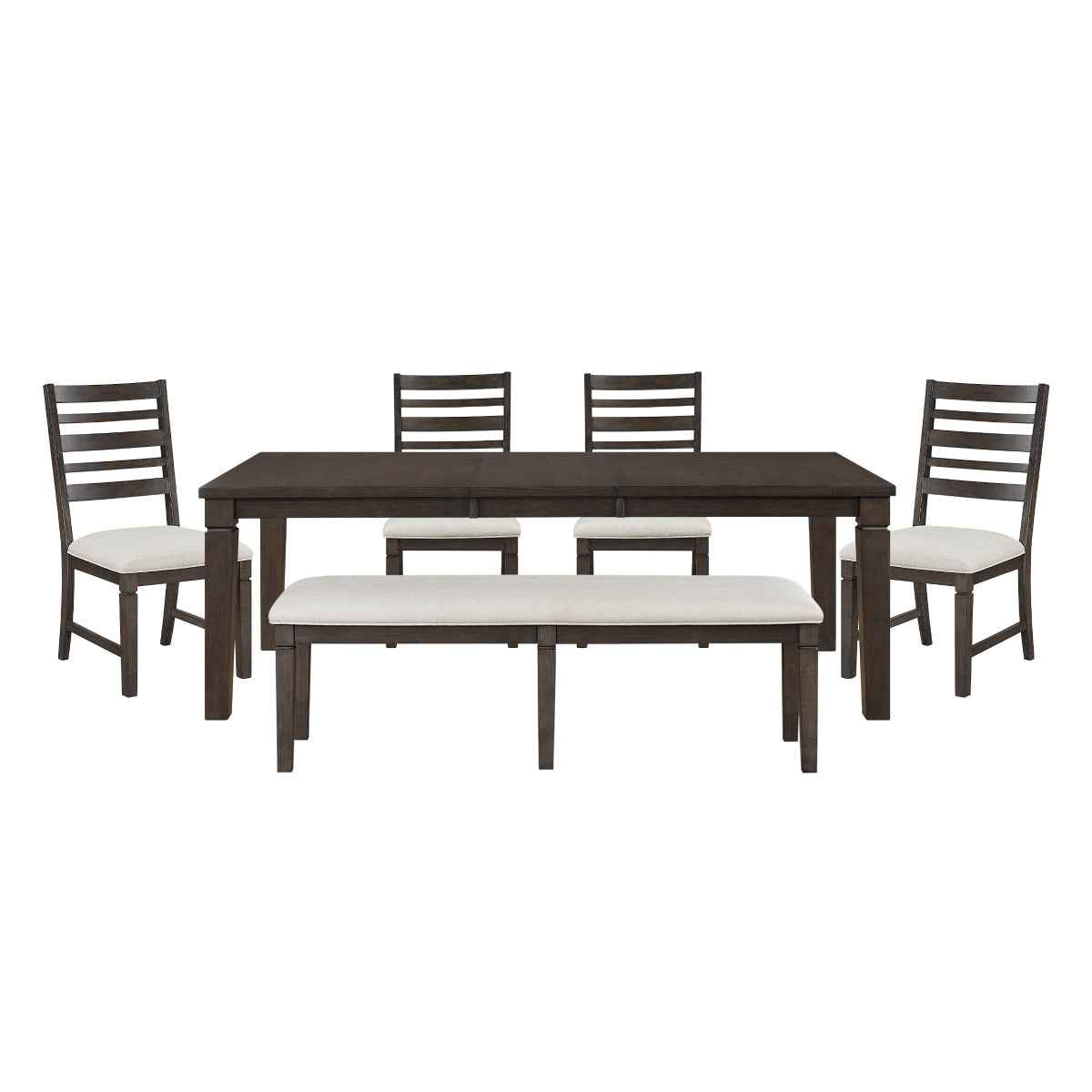 Victoria Espresso/Beige Dining Room Set