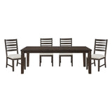 Victoria Espresso/Beige Dining Room Set by Homelegance at Eve Furniture