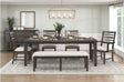 Victoria Espresso/Beige Dining Room Set