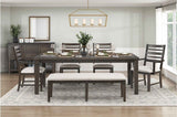 Victoria Espresso/Beige Dining Room Set