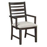 Victoria Espresso/Beige Upholstered Arm Chair, Set of 2 by Homelegance at Eve Furniture