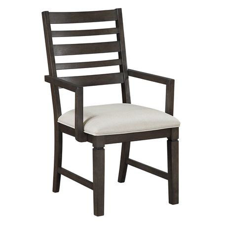 Victoria Espresso/Beige Upholstered Arm Chair, Set of 2 by Homelegance at Eve Furniture