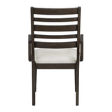 Victoria Espresso/Beige Upholstered Arm Chair, Set of 2 by Homelegance at Eve Furniture
