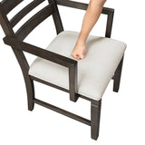 Victoria Espresso/Beige Upholstered Arm Chair, Set of 2 by Homelegance at Eve Furniture