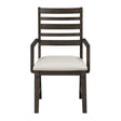 Victoria Espresso/Beige Upholstered Arm Chair, Set of 2 by Homelegance at Eve Furniture