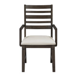 Victoria Espresso/Beige Upholstered Arm Chair, Set of 2 by Homelegance at Eve Furniture