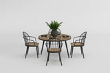 Victoria Espresso/Beige Upholstered Side Chair, Set of 2 by Homelegance at Eve Furniture