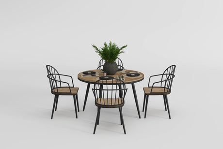 Victoria Espresso/Beige Upholstered Side Chair, Set of 2 by Homelegance at Eve Furniture