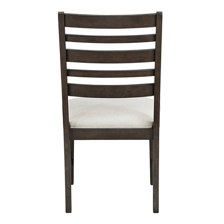 Victoria Espresso/Beige Upholstered Side Chair, Set of 2 by Homelegance at Eve Furniture