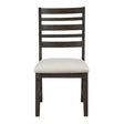 Victoria Espresso/Beige Upholstered Side Chair, Set of 2 by Homelegance at Eve Furniture