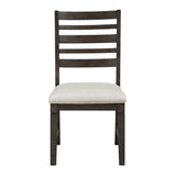 Victoria Espresso/Beige Upholstered Side Chair, Set of 2 by Homelegance at Eve Furniture