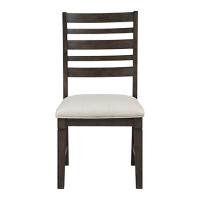 Victoria Espresso/Beige Upholstered Side Chair, Set of 2 by Homelegance at Eve Furniture