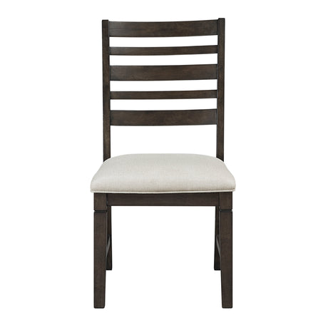 Victoria Espresso/Beige Upholstered Side Chair, Set of 2 by Homelegance at Eve Furniture
