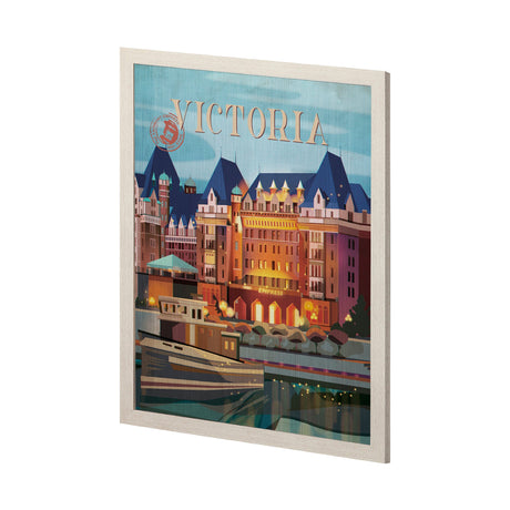 Victoria Go Canada (L) by Mercana Studio a Hand Embellished Decograph Framed Art Print by Mercana at Eve Furniture
