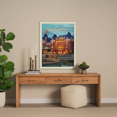 Victoria Go Canada (L) by Mercana Studio a Hand Embellished Decograph Framed Art Print by Mercana at Eve Furniture
