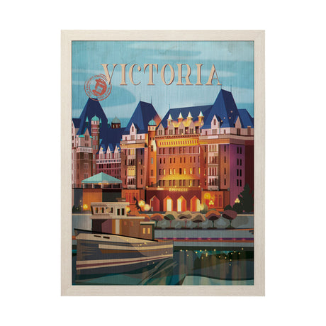 Victoria Go Canada (L) by Mercana Studio a Hand Embellished Decograph Framed Art Print by Mercana at Eve Furniture