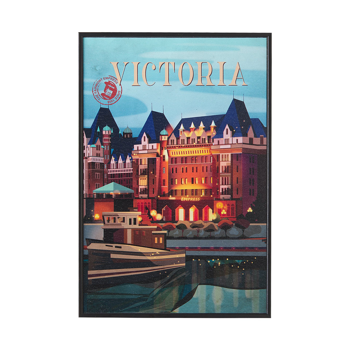 Victoria Go Canada (SM) by Mercana Studio a Hand Embellished Decograph Framed Art Print by Mercana at Eve Furniture