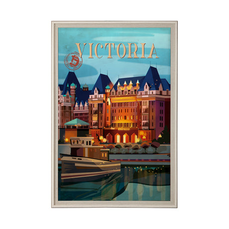 Victoria Go Canada (XL) by Mercana Studio a Hand Embellished Decograph Framed Art Print under Glass by Mercana at Eve Furniture
