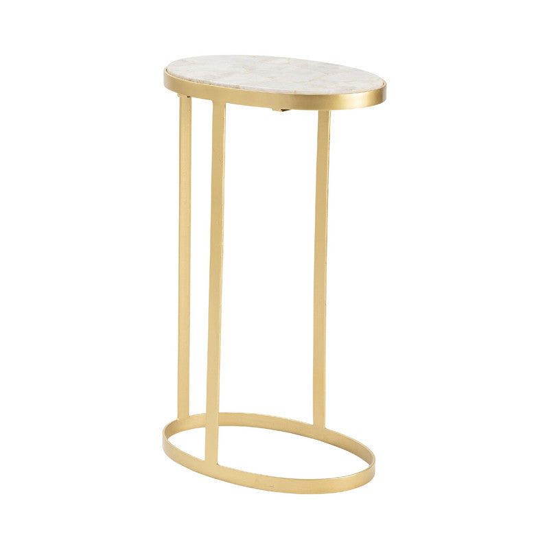 Victoria Gold/White Drink Table by Crestview at Eve Furniture