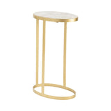 Victoria Gold/White Drink Table by Crestview at Eve Furniture