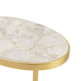 Victoria Gold/White Drink Table by Crestview at Eve Furniture