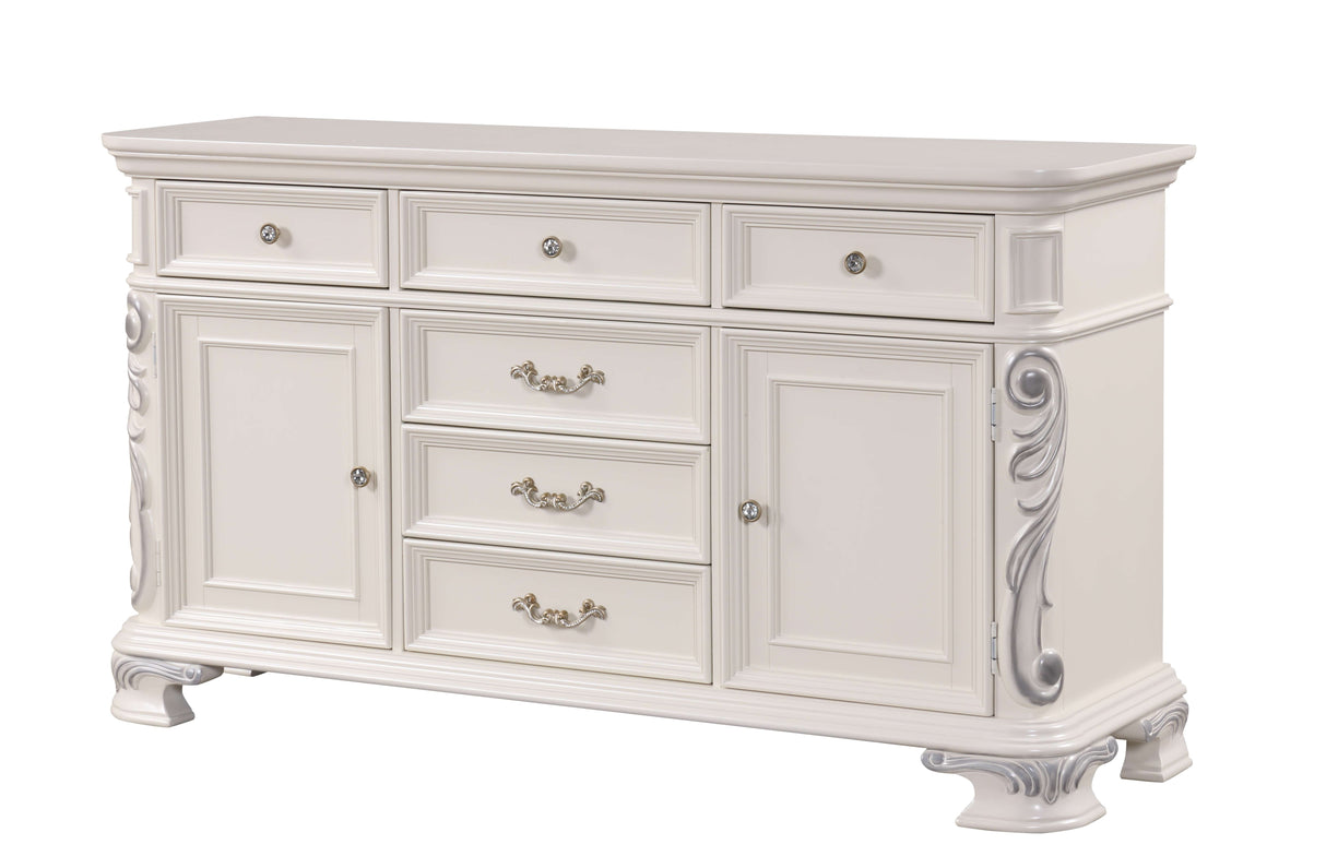 Victoria White Dining Buffet by Cosmos Furniture at Eve Furniture