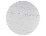 Vida 3-Piece Castered Round White Marble Top Table Set by Steve Silver at Eve Furniture